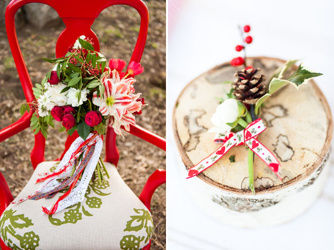 Mariage noël rouge et blanc