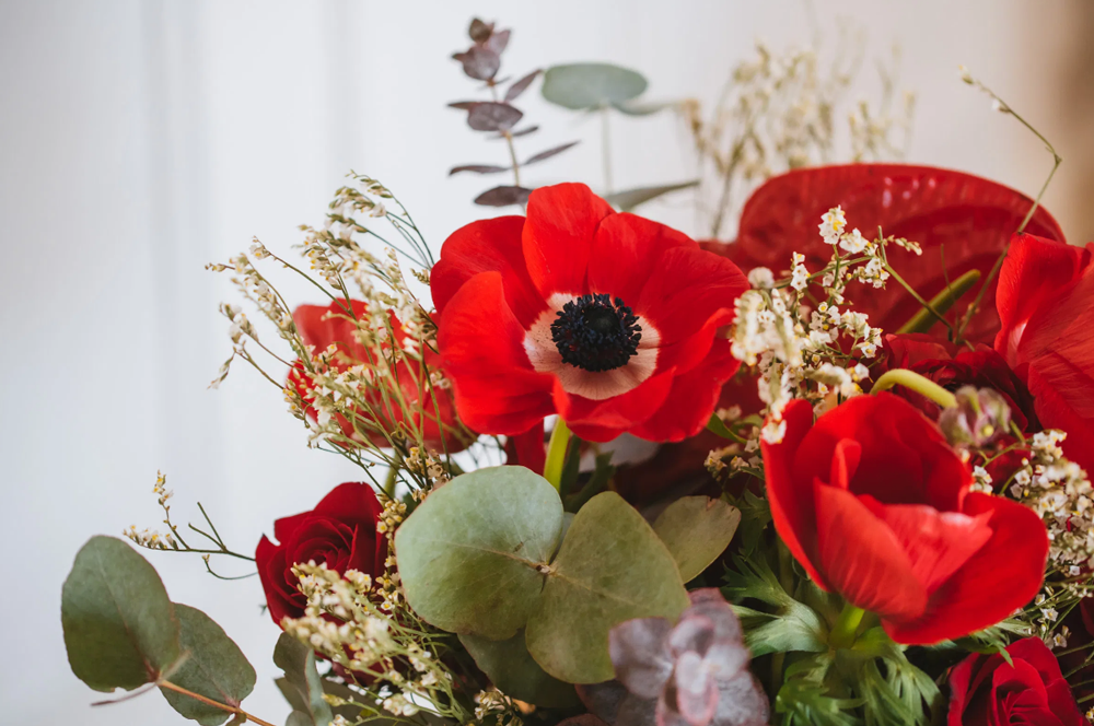 fleurs rouge mariage bouquet