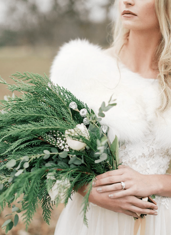 bouquet mariage hiver sapin