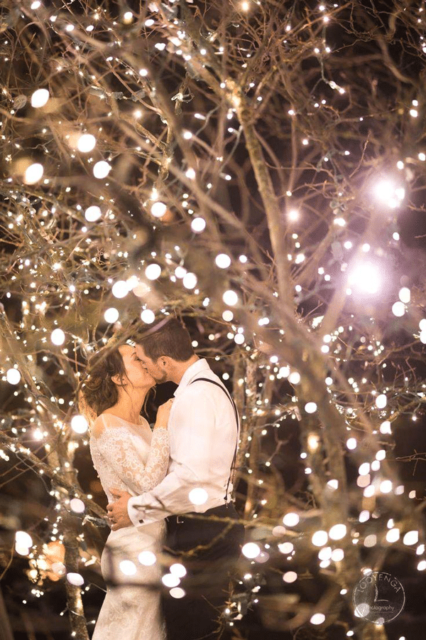 lumières mariage hiver