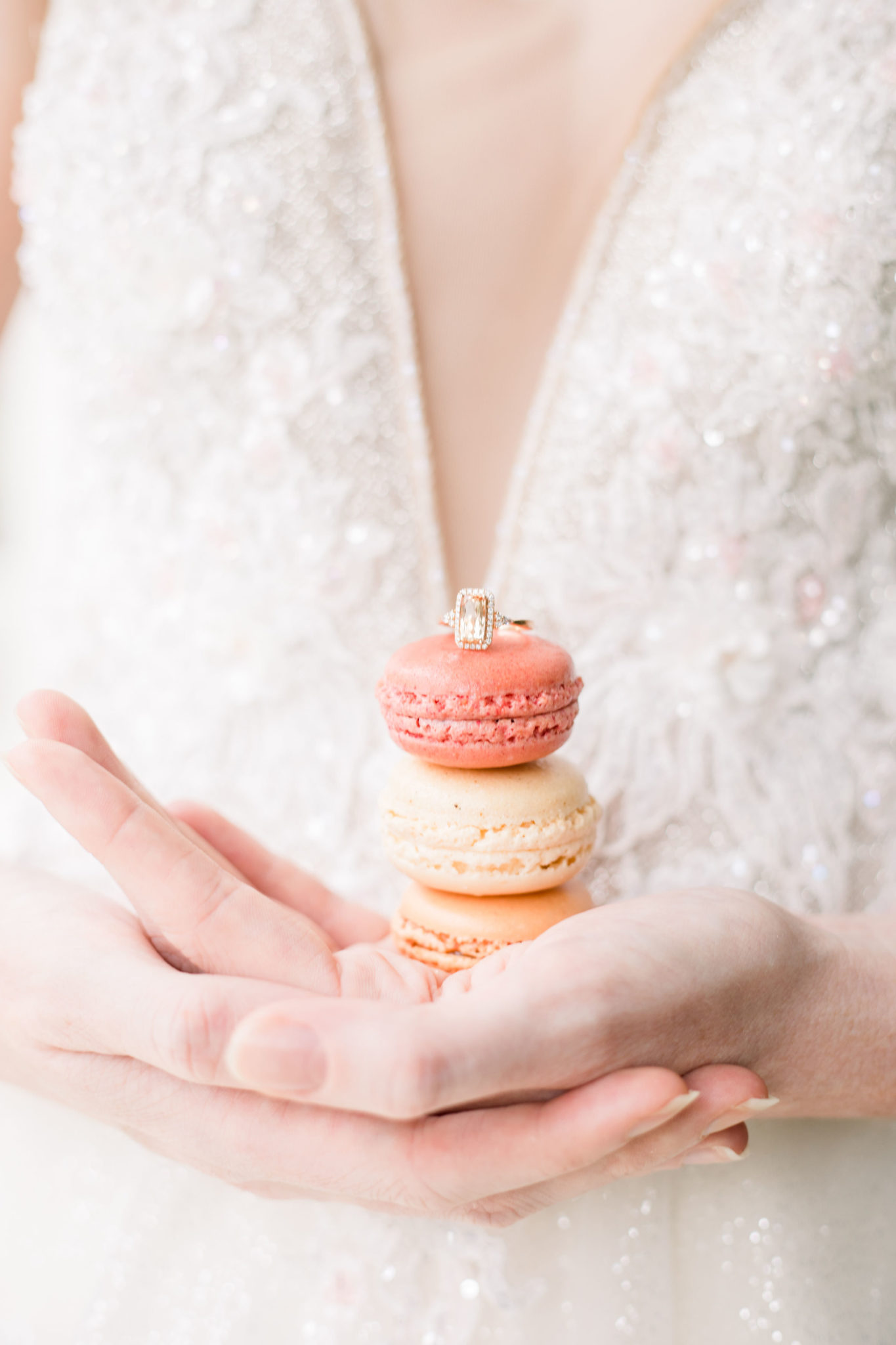 french macarons wedding day