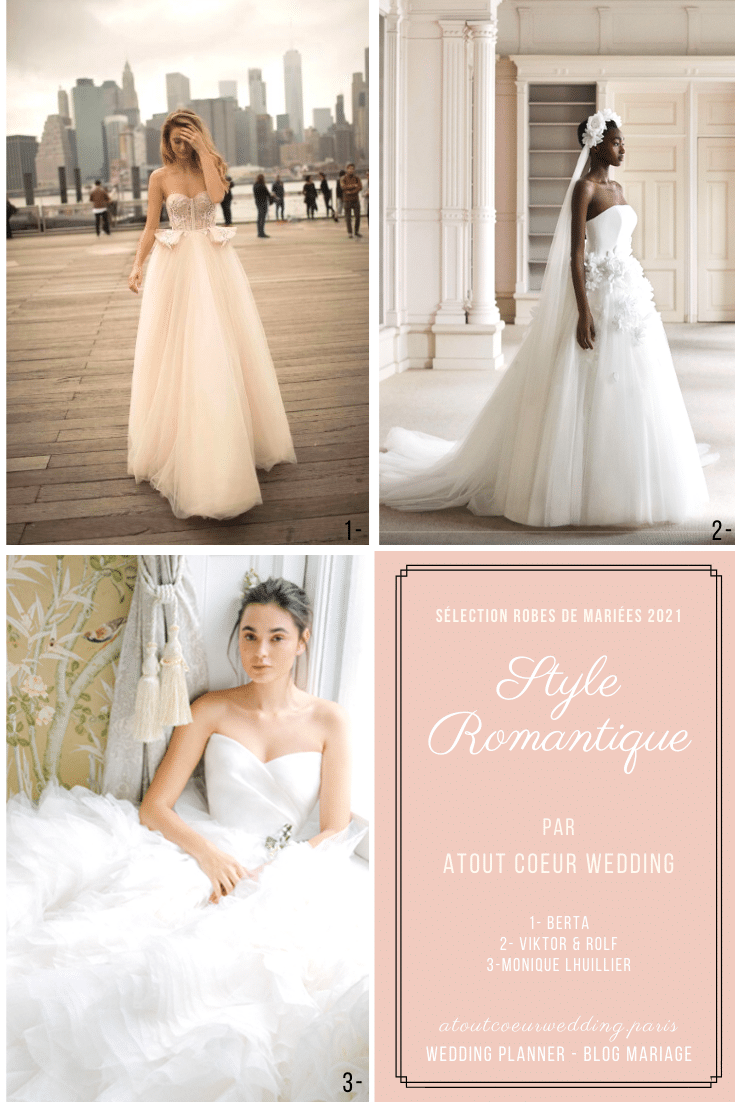 Romantic wedding dress selection