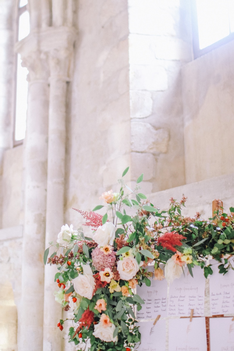 zoom fleurs déco mariage