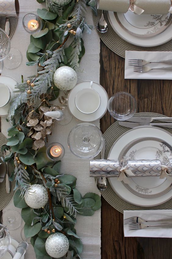 table de fête noël comme un mariage