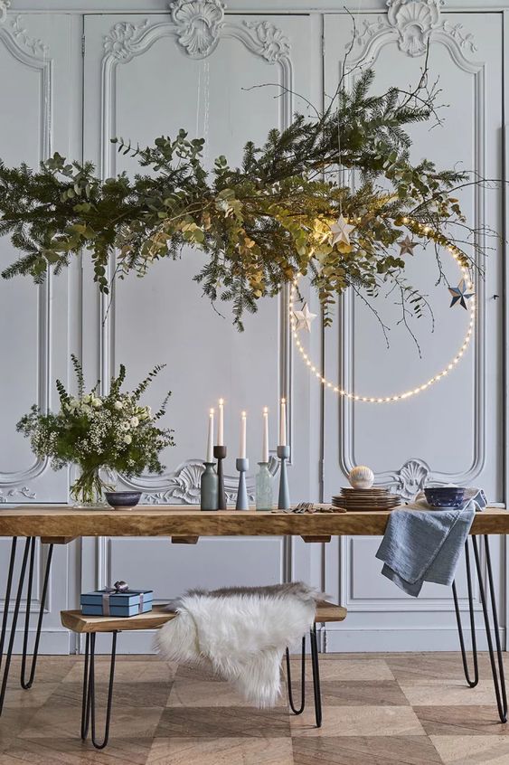 décor de noël naturel et chic au château